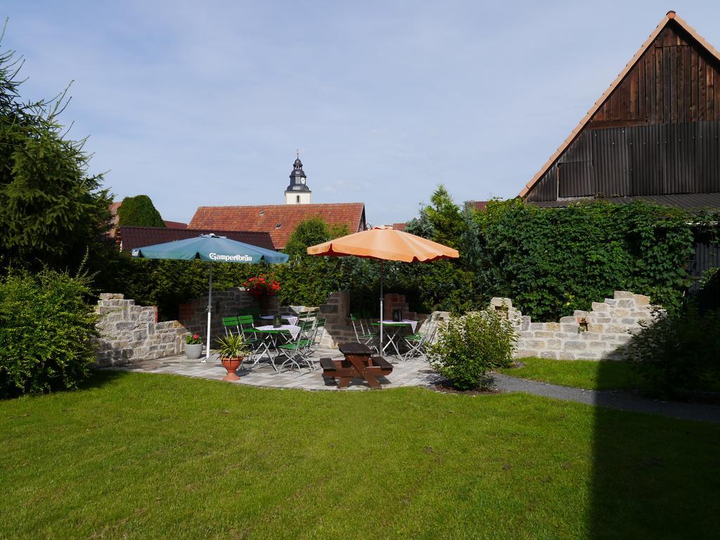 Cafe Im Hof- Bed & Breakfast Streufdorf Exterior foto