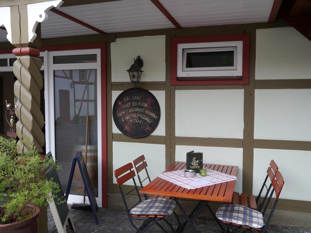 Cafe Im Hof- Bed & Breakfast Streufdorf Exterior foto